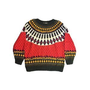 Melbourne Country Womens Hand Knit Pullover Sweater Size Medium Vintage 90s vtg